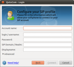 Qutecom configuration