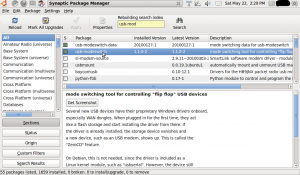 Synaptic usb-modswitch - screenshot
